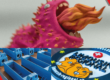 Eine Collage aus drei Bildern, mit einer farbigen Figur, eingefärbten Bauteilen und einem bunten 3D Logo