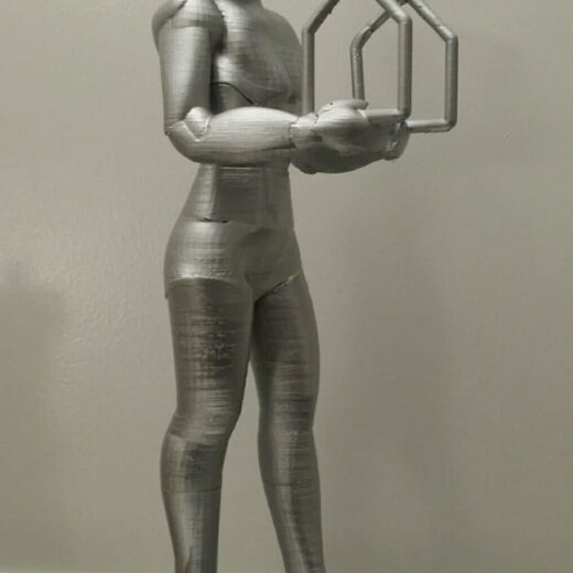 Kunst Skulptur, 3D gedruckt mit metallhaltigem Material